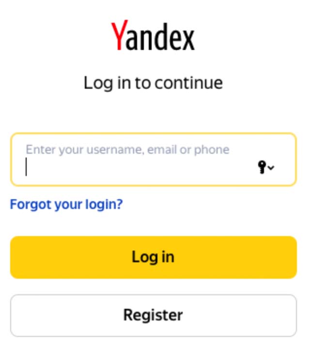 跟踪 Yandex 帐户密码